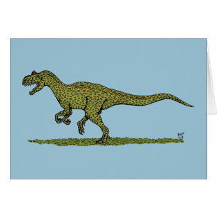 Jurassic Dinosaur Allosaurus Hälsningskort