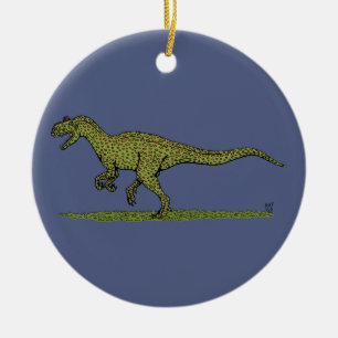 Jurassic Dinosaur Allosaurus Julgransprydnad Keramik