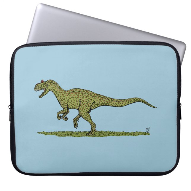 Jurassic Dinosaur Allosaurus Laptop Sleeve (Framsidan)