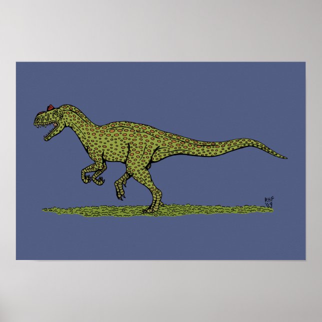 Jurassic Dinosaur Allosaurus Poster (Framsidan)