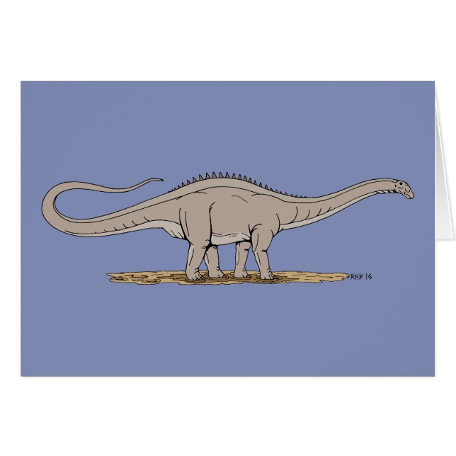 Jurassic Dinosaur Apatosaurus Hälsningskort (Framsidan Horizontal)