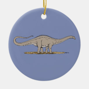 Jurassic Dinosaur Apatosaurus Julgransprydnad Keramik