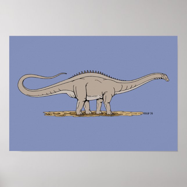 Jurassic Dinosaur Apatosaurus Poster (Framsidan)