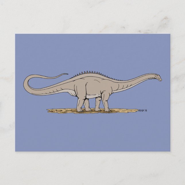 Jurassic Dinosaur Apatosaurus Vykort (Framsida)