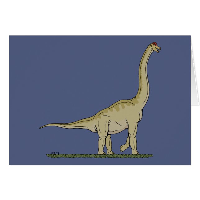 Jurassic Dinosaur Brachiosaurus Hälsningskort (Framsidan Horizontal)