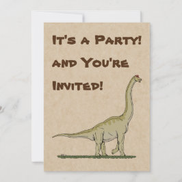 Jurassic Dinosaur Brachiosaurus Inbjudningar