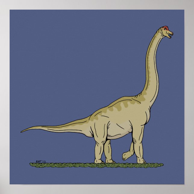 Jurassic Dinosaur Brachiosaurus Poster (Framsidan)