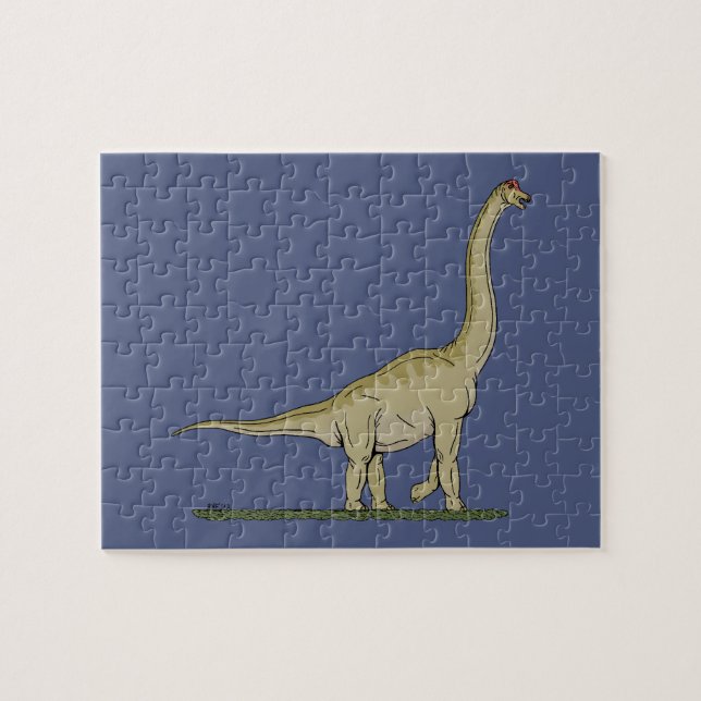 Jurassic Dinosaur Brachiosaurus Pussel (Horisontell)