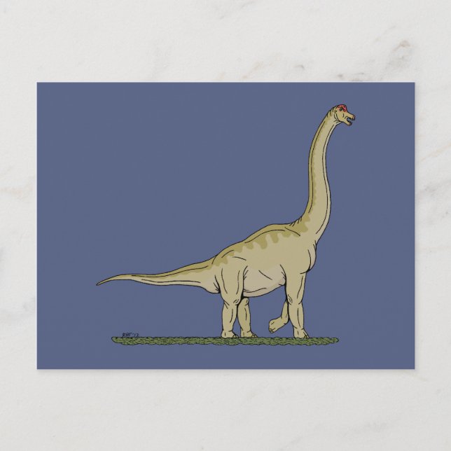 Jurassic Dinosaur Brachiosaurus Vykort (Framsida)