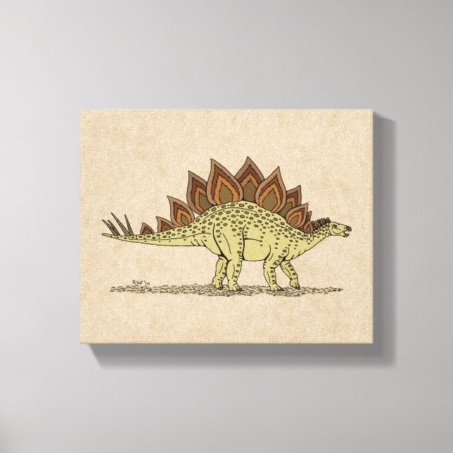 Jurassic dinosaur Stegosaurus canvastryck (Framsida)