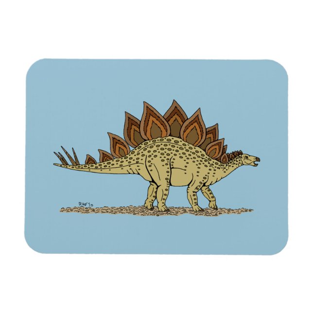 Jurassic Dinosaur Stegosaurus Magnet (Horisontell)
