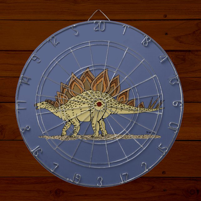 Jurassic Dinosaur Stegosaurus Piltavla (Jurassic Dinosaur Stegosaurus Dartboard on Planks)