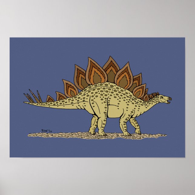 Jurassic Dinosaur Stegosaurus Poster (Framsidan)