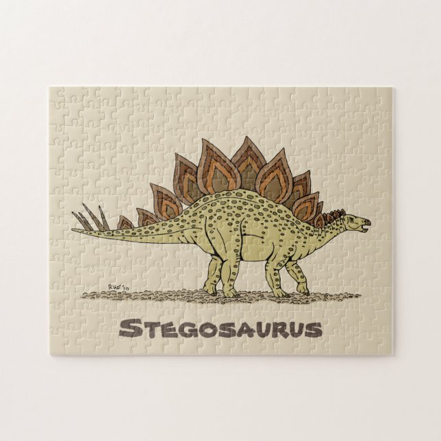 Jurassic Dinosaur Stegosaurus Pussel (Horisontell)