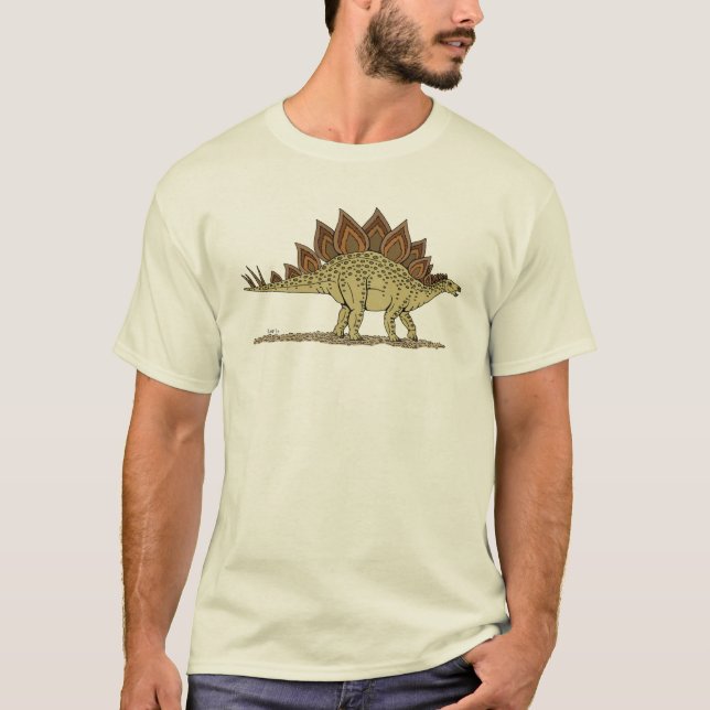 Jurassic Dinosaur Stegosaurus T Shirt (Framsida)