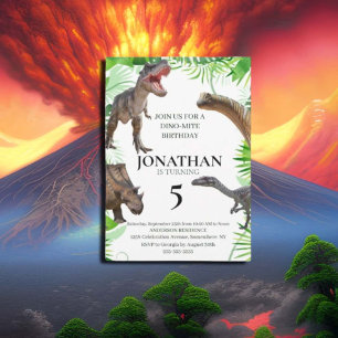 Jurassic Dinosaurs djungelinbjudan Inbjudningar