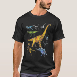 Jurassic Dinosaurs Rex Raptor Stegosaurus T Shirt
