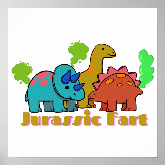 Jurassic Fart Dinosaur Poster (Framsidan)