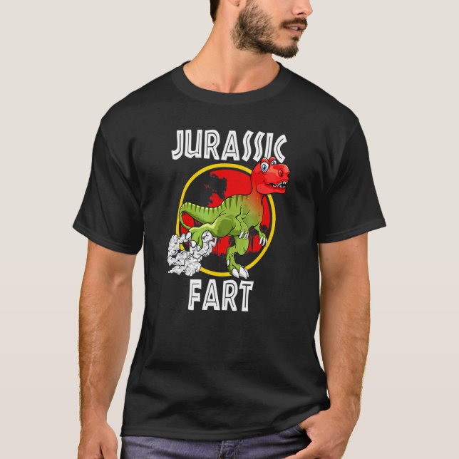 Jurassic Fart  Funny Trex Farting T Shirt (Framsida)