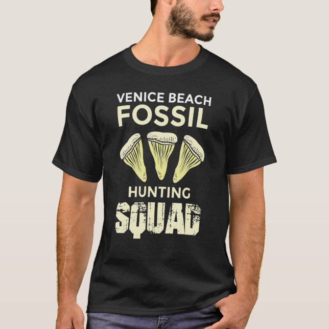 Jurassic Fossil digging World   Venice Hunting Squ T Shirt (Framsida)