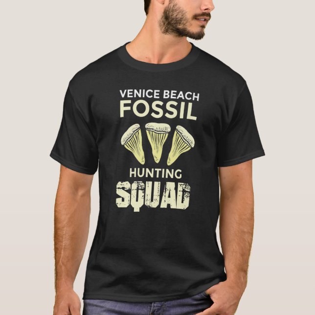 Jurassic Fossil digging World  Venice Hunting Squa T Shirt (Framsida)