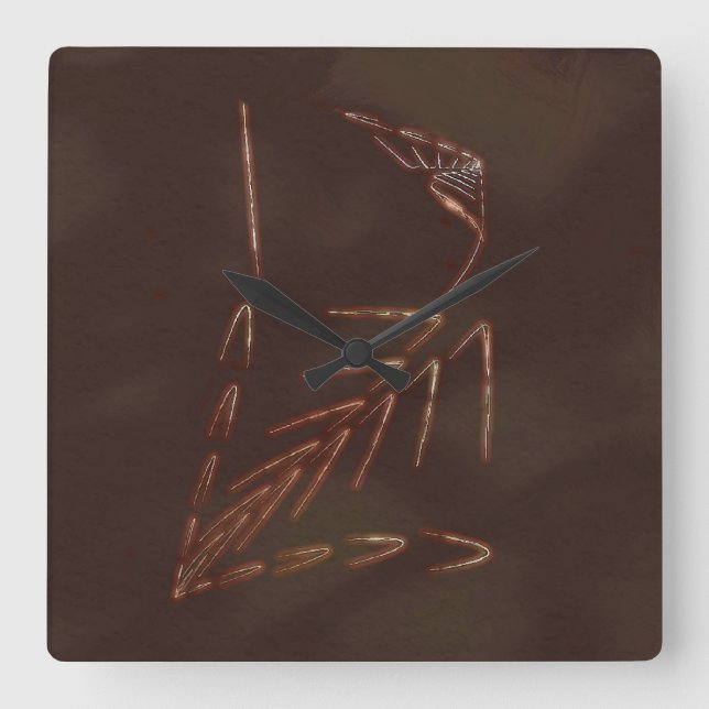 Jurassic fossil fyrkantig klocka (Framsida)