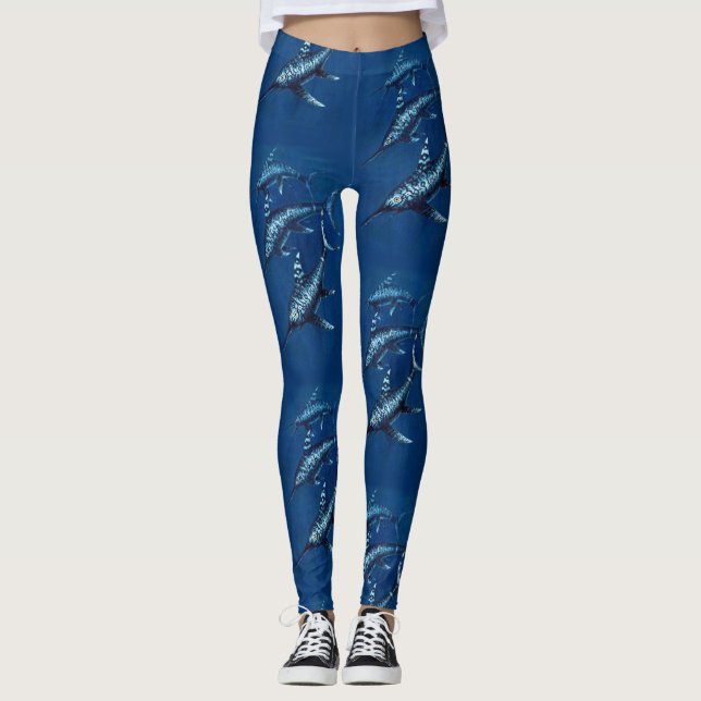 Jurassic Ichthyosaur Leggings. Leggings (Framsida)