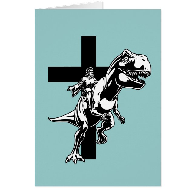Jurassic Jesus Hälsningskort (Framsidan)