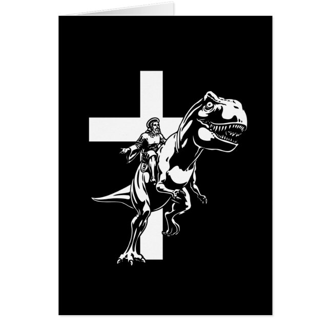 Jurassic Jesus Hälsningskort (Framsidan)