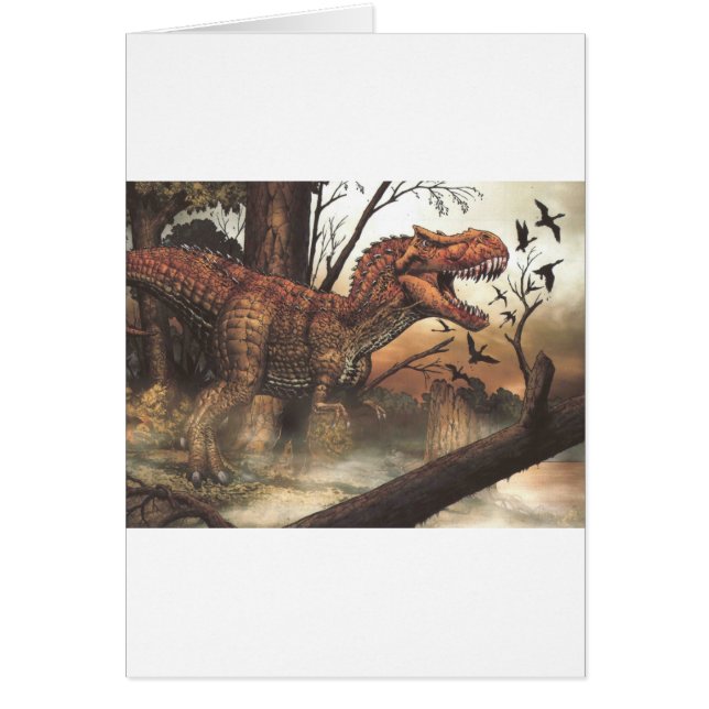 Jurassic Journey: Dinosaur i dess naturliga livsmi Hälsningskort (Framsidan)