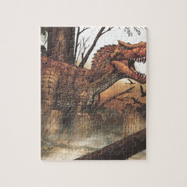 Jurassic Journey: Dinosaur i dess naturliga livsmi Pussel (Vertikal)