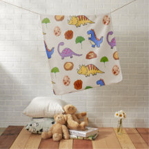 Jurassic Joy Dinosaurs Baby Blanket