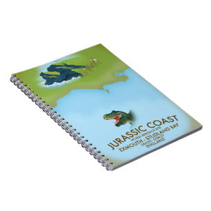 Jurassic Kusten England South Kusten Travel-affisc Anteckningsbok