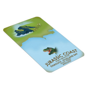 Jurassic Kusten England South Kusten Travel-affisc Magnet