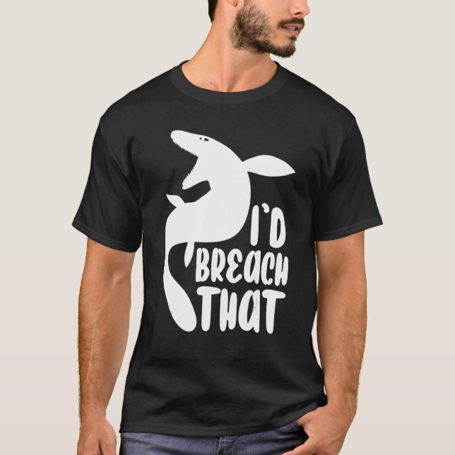 Jurassic Mosasaurus Dinosaur T Shirt (Framsida)