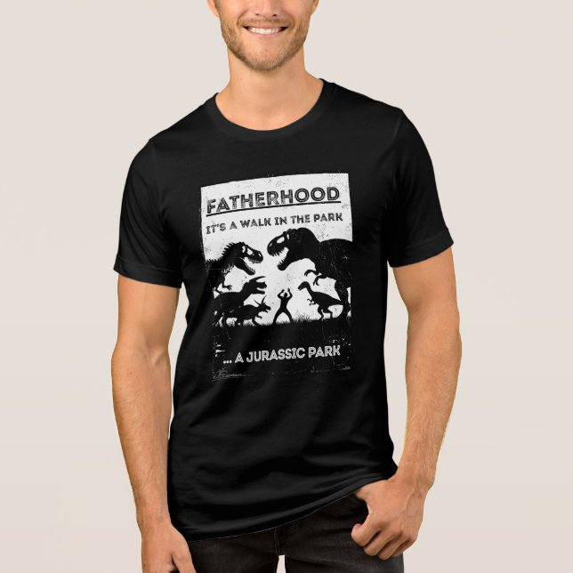 Jurassic Pappa Funny Quote Black Far's Day T Shirt (Framsida)