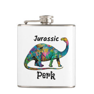 Jurassic Perk Färgglad Dinosaurie Vit Fickplunta