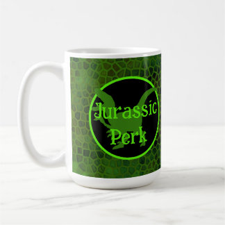Jurassic Perk Green Dinosaur Hide Kaffemugg