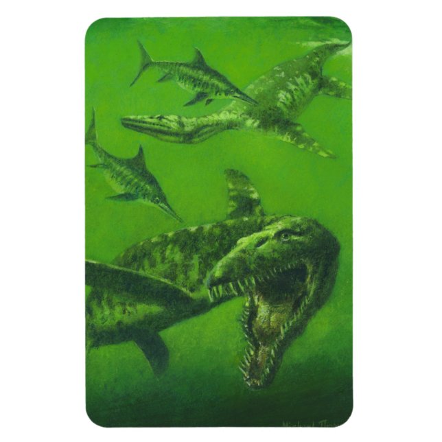 Jurassic Pliosaur Flexible Fridge Magnet (Vertikal)
