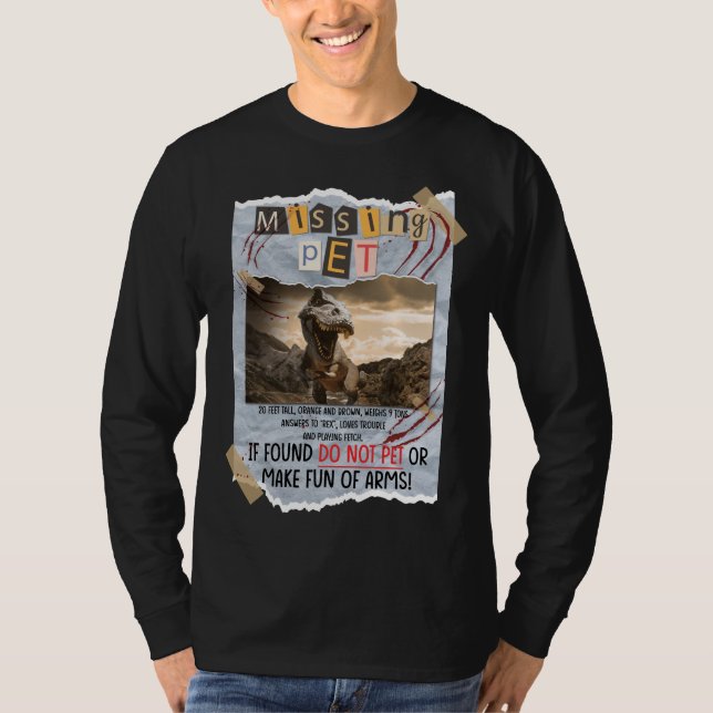 Jurassic som saknar T Rex Poster bandsignatur Shirt (Framsida)