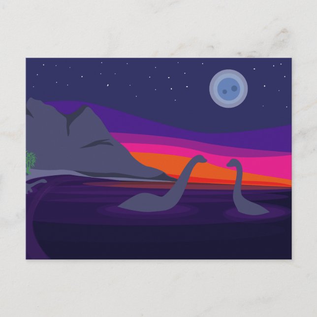 Jurassic Sunset Vykort (Framsida)