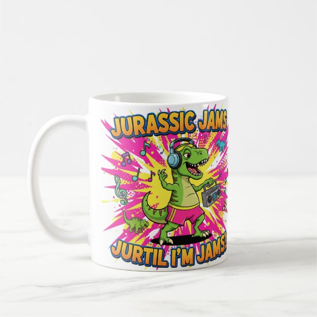 Jurassic Sylt Dinosaur Tecknad Kaffemugg (Vänster)