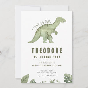 Jurassic T-Rex Dino Dinosaur Birthday-inbjudan Inbjudningar
