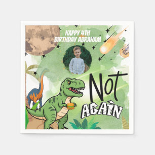 Jurassic tematiskt humoristiskt 'Inte Igen' Födels Pappersservett