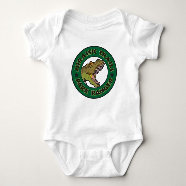 Jurassic Trails Park Skogsvaktare Infant Body Kost T Shirt (Framsida)