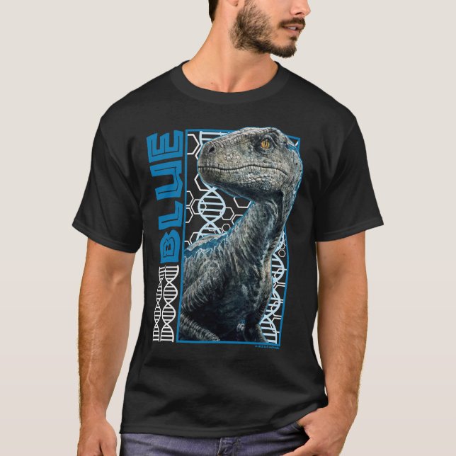 Jurassic World - Blue Fläkt Art Graphic Classic T- T Shirt (Framsida)