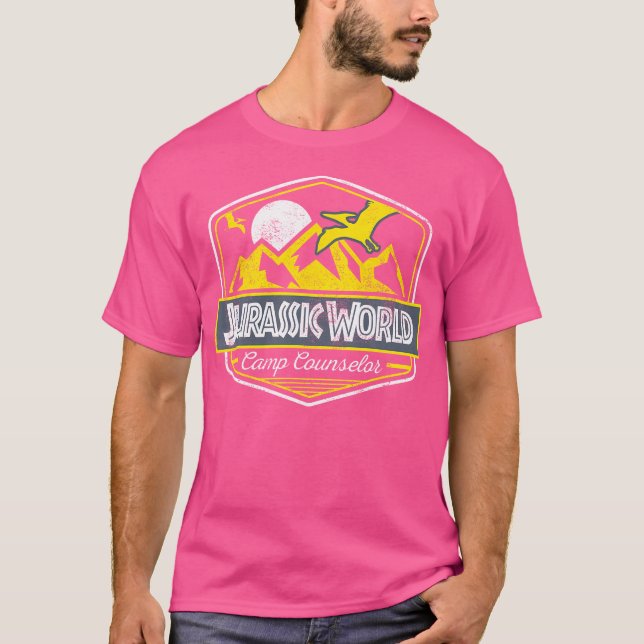 Jurassic World Camp Counselor Emblem Graphic T Shirt (Framsida)