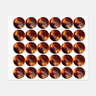 Jurassic World Dinosaur Birthday Labels Klistermärke