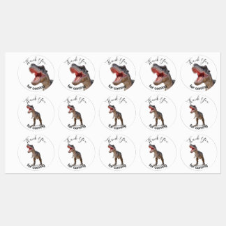 Jurassic World Dinosaur Birthday Labels Klistermärke