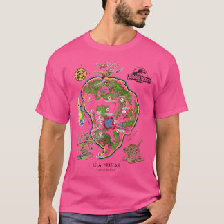 Jurassic World Isla Nublar Karta T Shirt